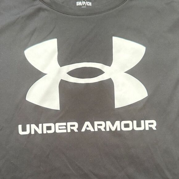 Under Armour Women's Black and White Logo Tee NEW NO TAGS S - Picture 2 of 4
